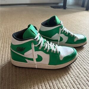 Nike Green and White Sneakers